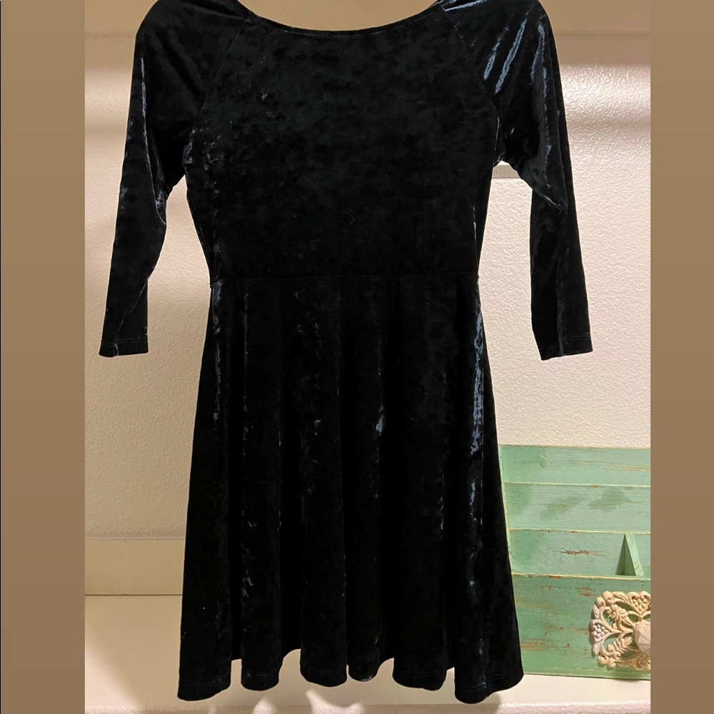 Dark Blue Velvet Dress from Forever 21